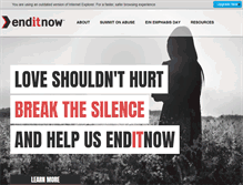 Tablet Screenshot of enditnownorthamerica.org